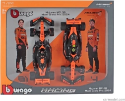 Bburago 1:43 McLaren MCL38 2024 – διπλή συσκευασία Norris και Piastri
