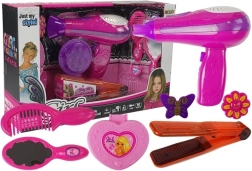 Σετ ομορφιάς με αξεσουάρ σεσουάρ και ισιωτικό ροζ