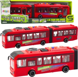 Αρθρωτό λεωφορείο 1:16 με φώτα, ήχους και ανοιγόμενες πόρτες – κόκκινο
