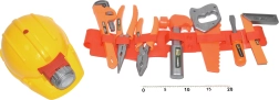 Εργαλεία στη ζώνη με φωτεινό κράνος - σετ