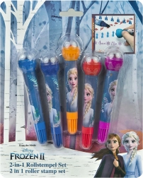 Σετ σφραγίδων 2σε1 Frozen – δημιουργικοί μαρκαδόροι με κυλινδρική σφραγίδα