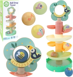 Ξύλινη σπειροειδής πίστα με μπίλιες WOOPIE GREEN 6 κομμάτια