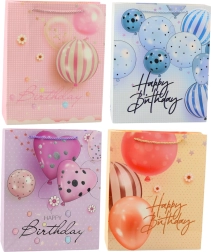 Δωροτσάντα γενεθλίων με μπαλόνια Happy Birthday 32 × 26 × 12 cm