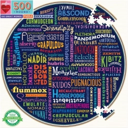 Στρογγυλό παζλ 100 υπέροχων λέξεων 500 κομμάτια