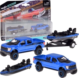 Maisto μεταλλικό μοντέλο 1:64 – Ford F-150 SVT Raptor με βάρκα σε ρυμουλκούμενο