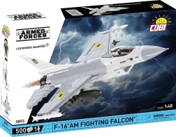 Κατασκευαστικό σετ COBI F-16 AM Fighting Falcon – ουκρανικός χρωματισμός, κλίμακα 1:48 (500 τεμάχια)