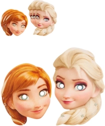 Αποκριάτικη χάρτινη μάσκα Frozen – σετ 6 τεμ.
