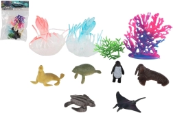 Σετ θαλάσσιων ζώων και κοραλλιών