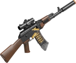 Παιδικό όπλο AK-47 με κάλυκες και αφρώδη βελάκια 91 εκ.