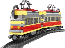 Συμβατό σετ κατασκευής τραμ με μπαταρία και ράγες 724 τεμ.