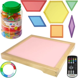 Φωτιζόμενο πάνελ LED Masterkidz με τηλεχειριστήριο και μπλοκ Montessori 140 τεμ.