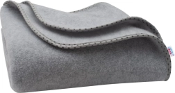 Παιδική fleece κουβέρτα New Baby 100 × 75 cm γκρι με αστεράκια