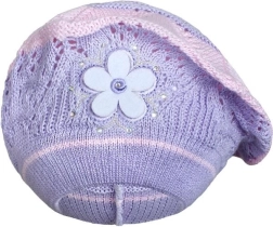 Πλεκτός μπερές New Baby μωβ για παιδιά 3–4 ετών