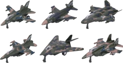 Μεταλλικό-πλαστικό μαχητικό 12 εκ. με επιστροφή κίνησης