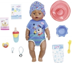 BABY born κούκλα αγοράκι με μαγική πιπίλα, σκούρα επιδερμίδα, 43 cm