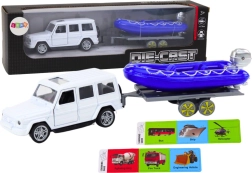 Όχημα εκτός δρόμου με ρυμουλκούμενο και μηχανοκίνητο σκάφος