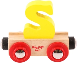 Bigjigs Rail ξύλινο βαγονάκι – γράμμα S
