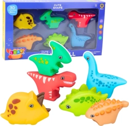 Σετ λαστιχένιων παιχνιδιών για το μπάνιο Dino World 6 τεμ.