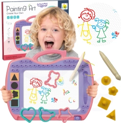 Woopie μαγνητικός πίνακας ζωγραφικής με σφραγιδάκια και πρότυπα