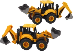 Οικοδομικό όχημα – κίτρινος εκσκαφέας με δύο κουτάλες και ρύθμιση