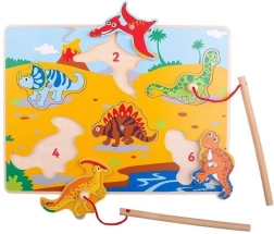 Bigjigs Toys Ξύλινο παιχνίδι ψαρέματος δεινοσαύρων