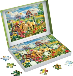Παζλ EUROGRAPHICS Connecting Pieces Κουτάβια την άνοιξη 48 κομμάτια