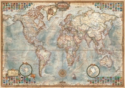 Puzzle Stará παλιός πολιτικός χάρτης του κόσμου 1500 κομμάτια EDUCA
