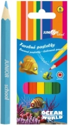 Μολύβια Ζωγραφικής Ocean World εξάγωνα χρωματιστά 6 τμχ