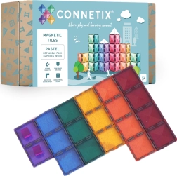CONNETIX παστέλ ορθογώνια – μαγνητικά δομικά στοιχεία 24 τεμ.