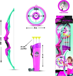 Ροζ σετ τοξοβολίας για παιδιά με αξεσουάρ