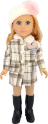 Κούκλα με ήχο 48 cm με παλτό και σκουφάκι