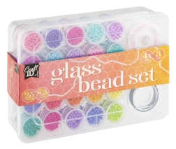 Μεγάλο σετ γυάλινων χαντρών – 25 χρώματα