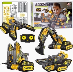 Σετ 4-σε-1 Μικρά Οικοδομικά Μηχανήματα με τηλεχειρισμό 176 κομμάτια