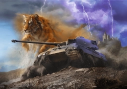 Παζλ TREFL Premium Plus World of Tanks: Tiger II 1000 κομμάτια
