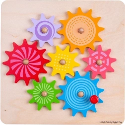 Bigjigs Toys Πολύχρωμα Γρανάζια για Παιδιά