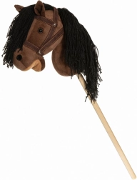 Αλογάκι σε κοντάρι Hobby Horse καφέ με χαλινάρι 80cm