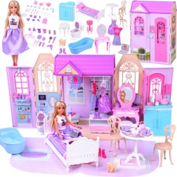 Συναρμολογούμενο κουκλόσπιτο με βαλιτσάκι και κούκλα ANLILY