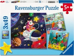 Ravensburger παζλ Επαγγέλματα από το βασίλειο της φαντασίας, 3×49 κομμάτια