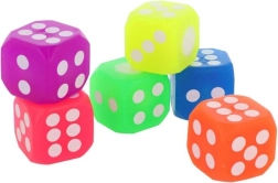 Φωτιζόμενο ζάρι LED (μίξη χρωμάτων) – λαστιχένιο 4 cm