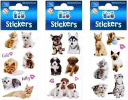StickerBoo αυτοκόλλητα με κουταβάκια και γατάκια (3 παραλλαγές) - 1 τεμ.