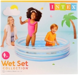 Φουσκωτή παιδική πισίνα 147 × 33 cm, μπλε, 3 θάλαμοι