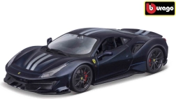 Ferrari TOP 488 Pista μπλε με ασημί λωρίδα 1:24 μοντέλο Bburago