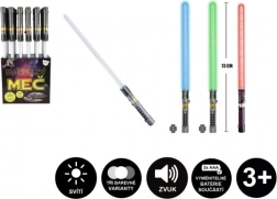 Φωτόσπαθο με ήχο και φως, 73 cm, πλαστικό, 3× AAA, 3 χρώματα