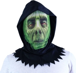 Υφασμάτινη πράσινη μάσκα για Halloween και καρναβάλι