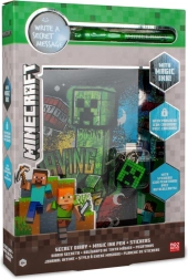 Minecraft μυστικό ημερολόγιο με μαγικό στυλό UV και αυτοκόλλητα