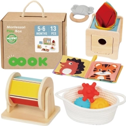 Εκπαιδευτικό κουτί Montessori 6σε1 για μωρά 5–6 μηνών WOOPIE