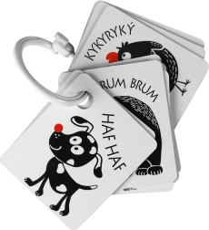 Κοντραστ κάρτες με έγχρωμο στοιχείο για βρέφη