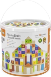 Viga ξύλινα εκπαιδευτικά τουβλάκια 100 τεμ. – γράμματα και αριθμοί