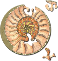 Στρογγυλό mini puzzle CURIOSI Picoli – σαλιγκάρι, 33 κομμάτια