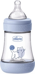 Chicco αντικολικό βρεφικό μπιμπερό Perfect5 150 ml, αγόρι, αργή ροή 0μ+